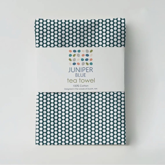 Scandia 🔵 Blue Dot 🔵 Tea Towel - Picture 1 of 6